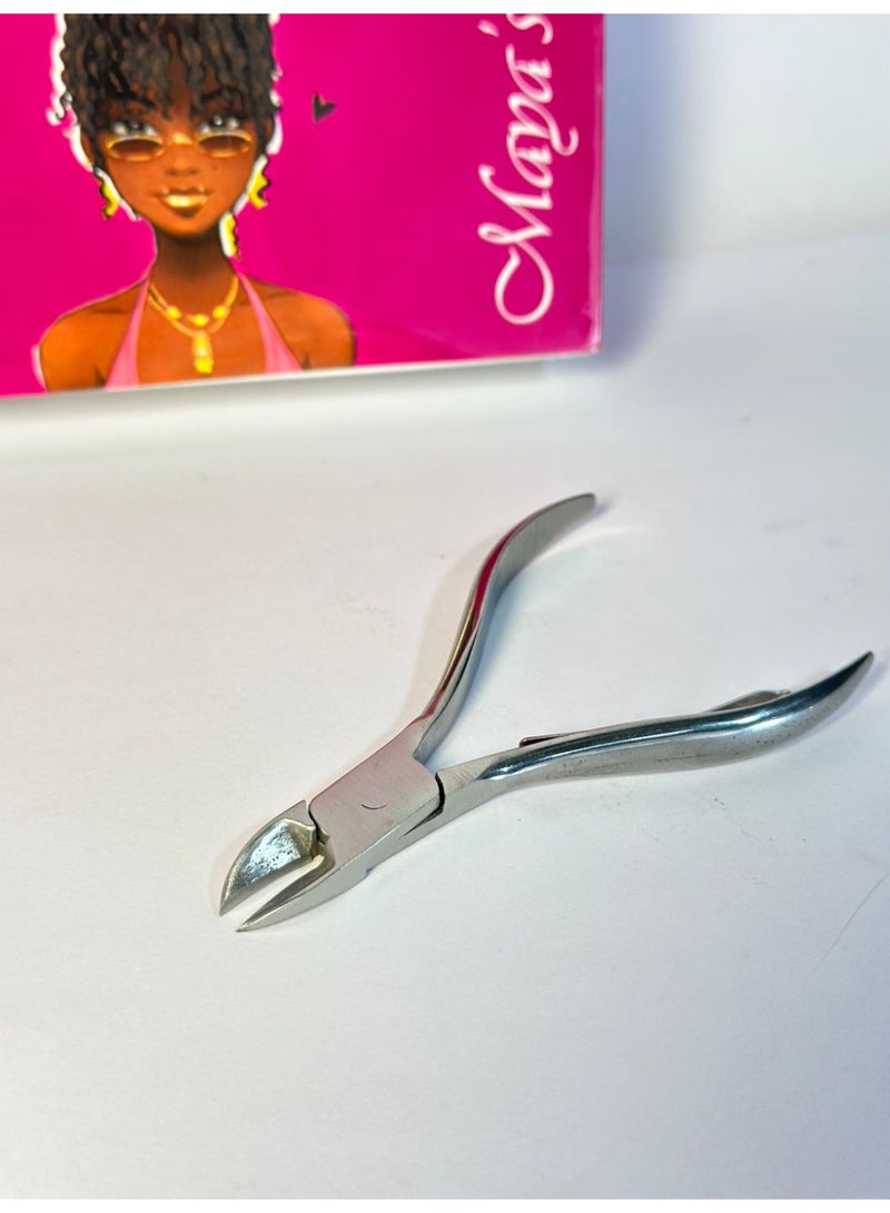 مقص أظافر احترافي من الفولاذ المقاوم للصدأ لإزالة الجلد الميت، أدوات العناية بالأظافر (فضي) قطعة واحدة - Image 5